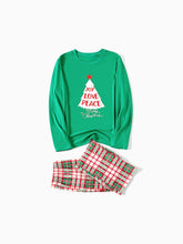 Weihnachtsfreude-Frieden-Familien-Pyjama-Set